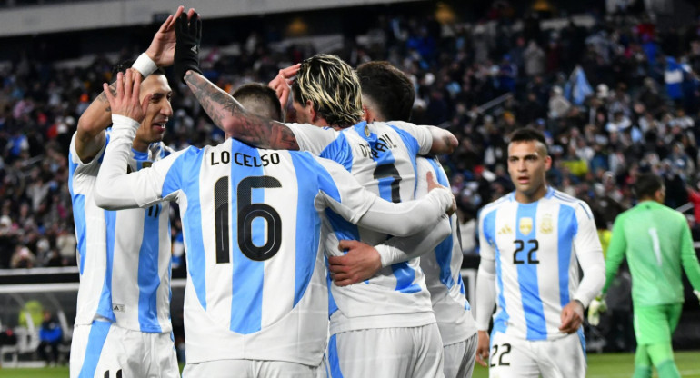 Amistosos internacional, Argentina vs. El Salvador. Foto: EFE.