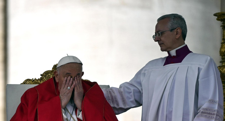 El Papa Francisco en la Santa Misa del Domingo de Ramos en la Plaza de San Pedro, Ciudad del Vaticano. EFE