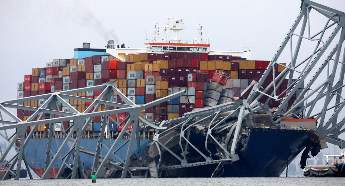 Accidente del puente de Baltimore. Foto: Reuters.