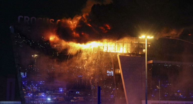 Ataque terrorista en Moscú. Foto: EFE