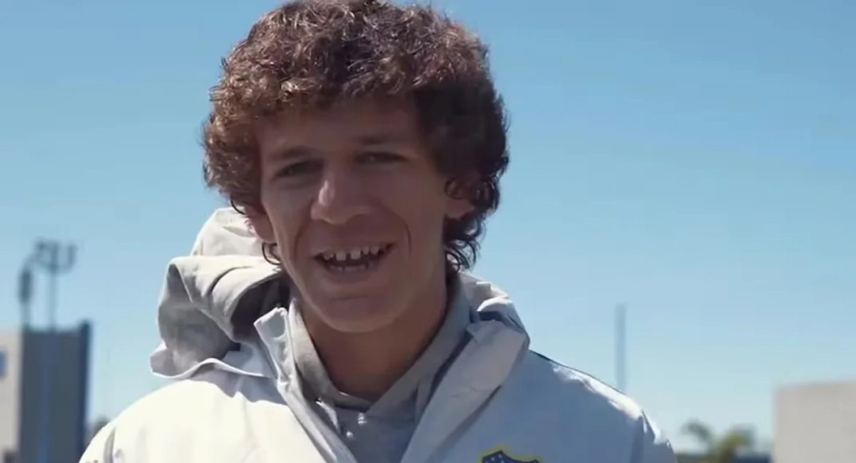 Facundo Herrera, el Mick Jagger de las inferiores de Boca. Foto: Captura de video.