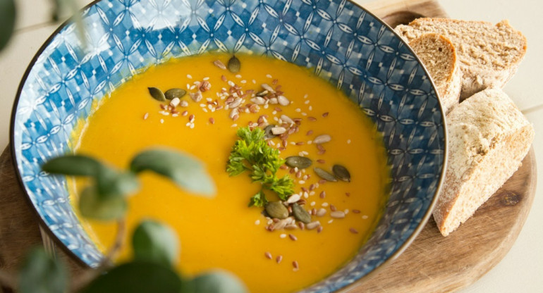 Sopa de calabaza. Foto: Unsplash.