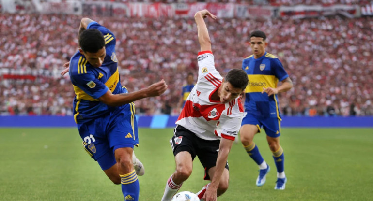 Boca vs River, fútbol argentino. Foto: NA