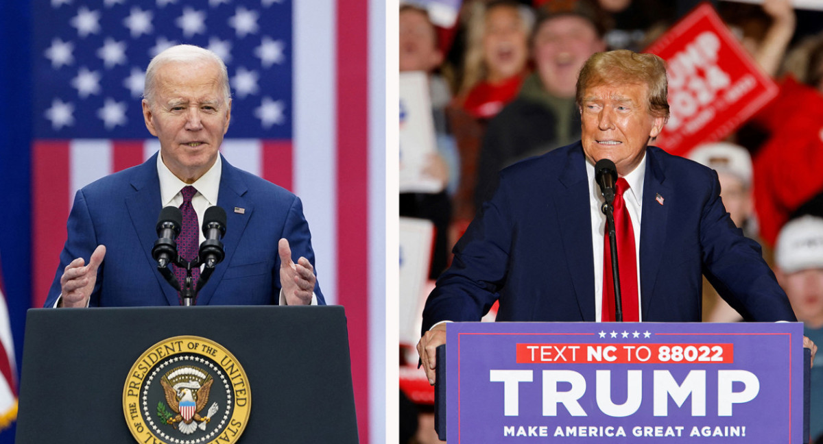 Joe Biden y Donald Trump, EEUU. Foto: Reuters