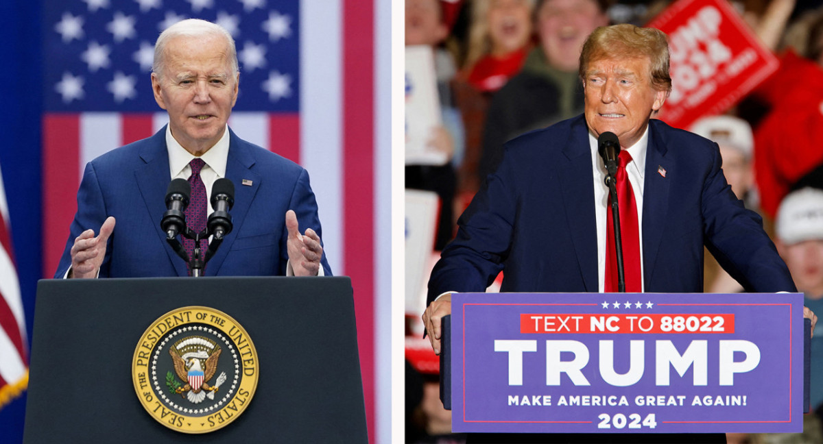 Joe Biden y Donald Trump, EEUU. Foto: Reuters