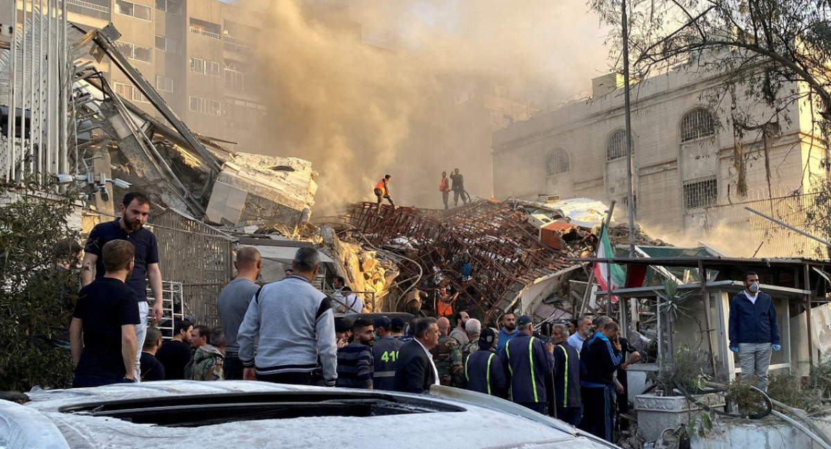 Ataque a embajada de Irán en Siria. Foto: Reuters.