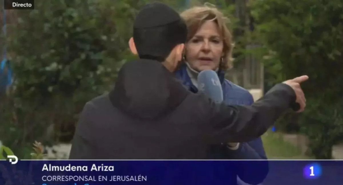 La censura a la periodista española. Foto: captura de video