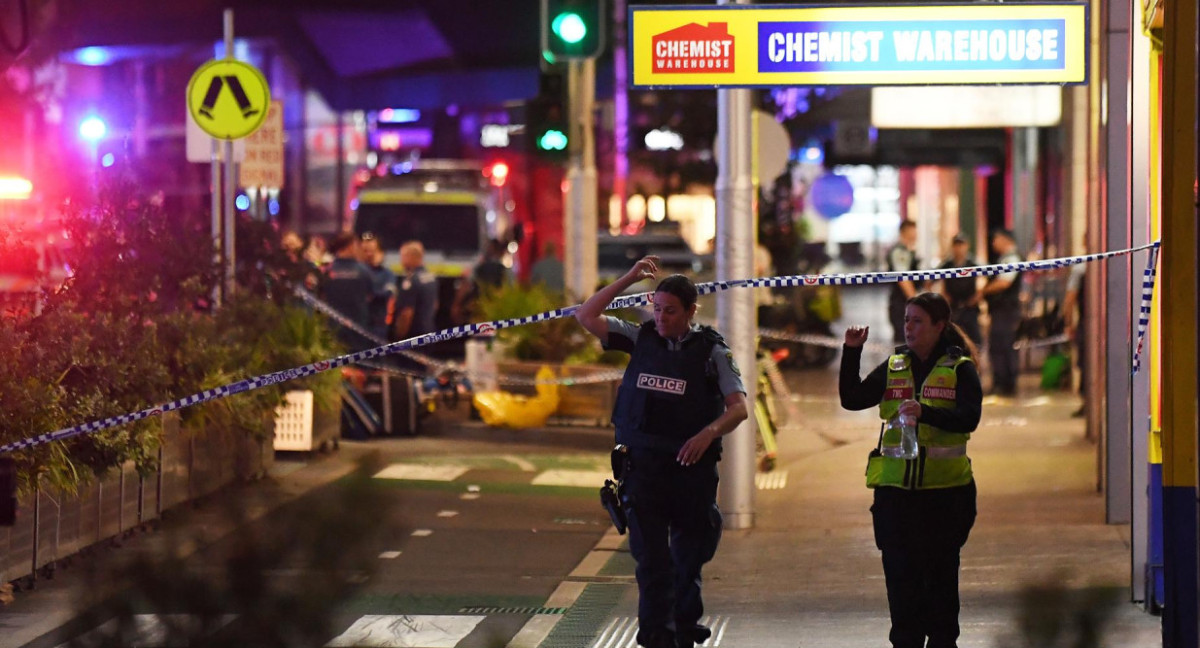 Ataque en un centro comercial de Australia. Foto: EFE.