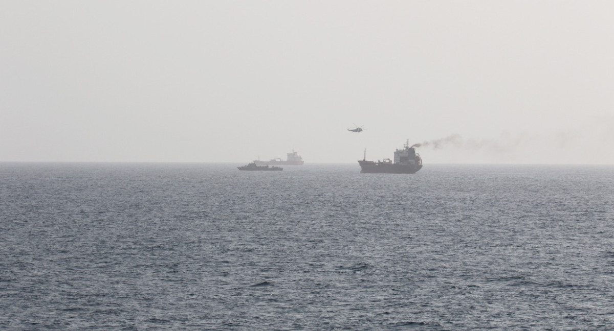 Irán incauta un barco en el golfo Pérsico. Foto: Reuters.