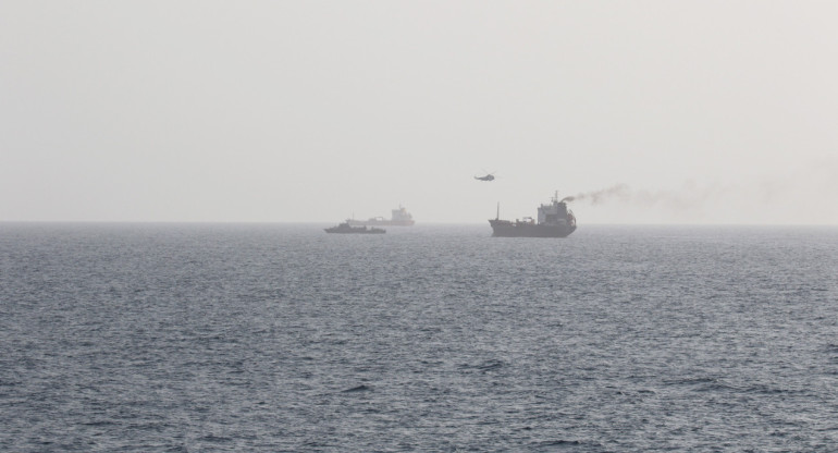 Irán incauta un barco en el golfo Pérsico. Foto: Reuters.