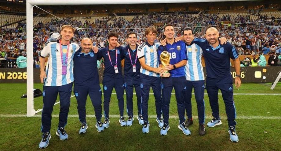 El cuerpo técnico de Lionel Scaloni. Foto: Instagram.