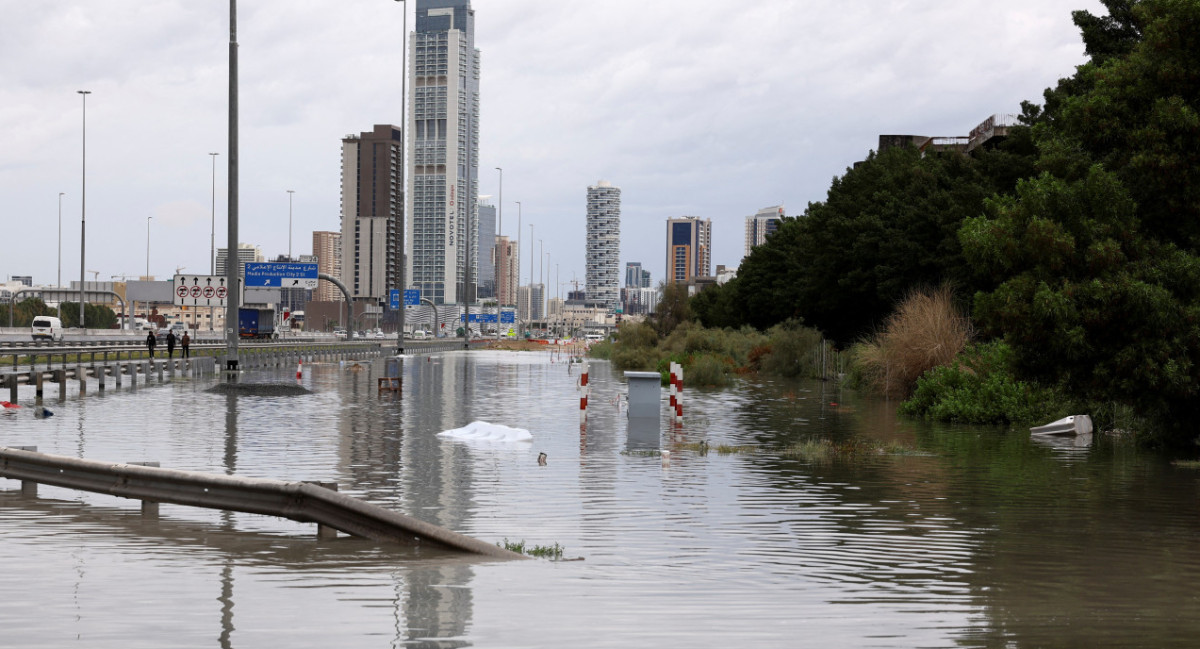 Inundaciones en Dubai. Foto: Reuters.