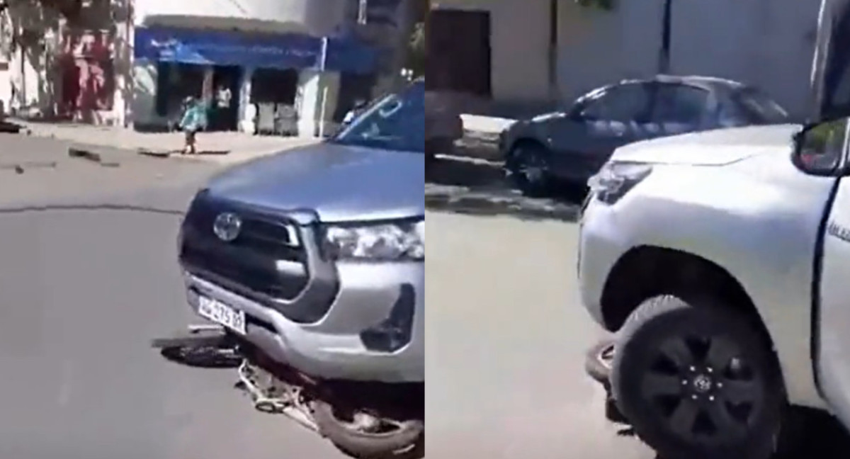 Violento intento de escapatoria tras un choque en Santa Fe. Fotos: Capturas.