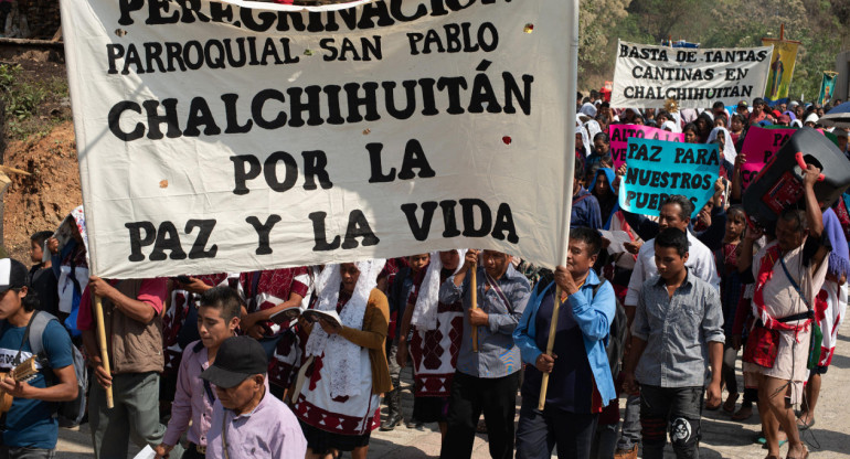 Reclamos en la frontera sur de México por la escalada de inseguridad en la zona. Foto: EFE.