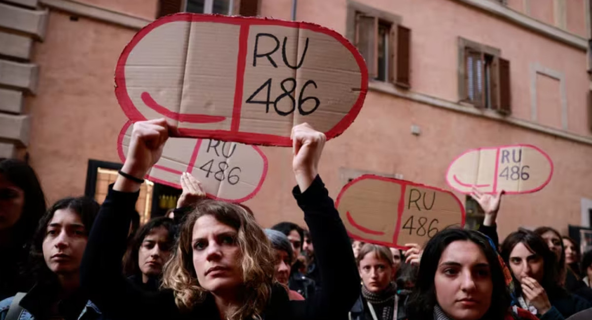 Marcha a favor del aborto en Italia. Foto: Reuters