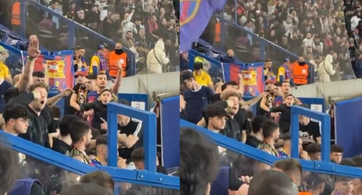 Saludo nazi de hinchas de Barcelona