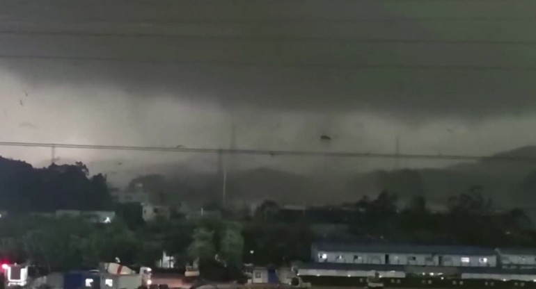 Tornado en China. Foto: Reuters.