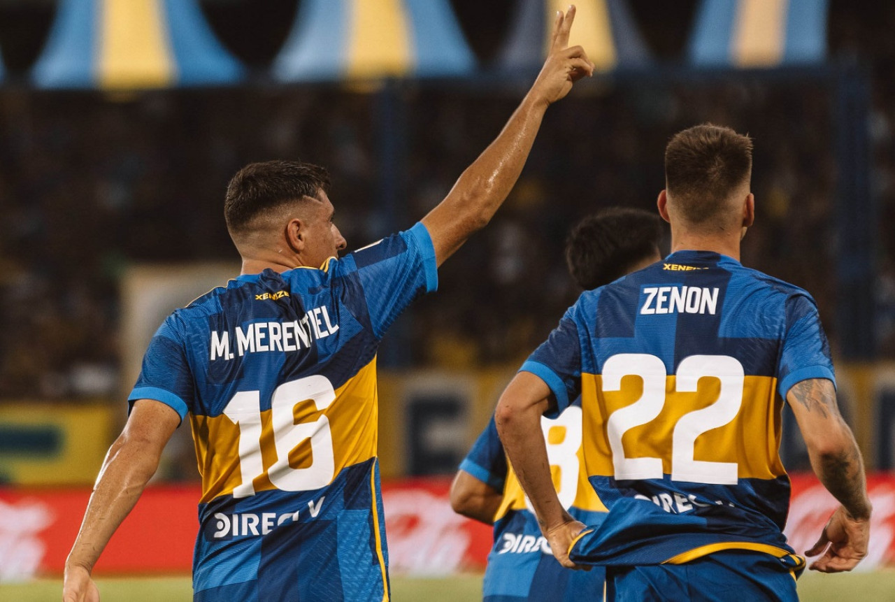 Miguel Merentiel y Kevin Zenón; Boca Juniors. Foto: NA.