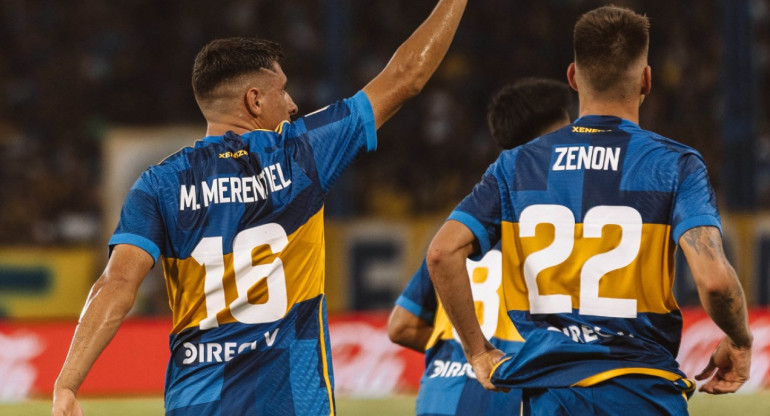 Miguel Merentiel y Kevin Zenón; Boca Juniors. Foto: NA.