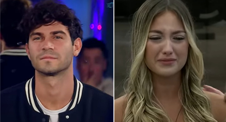 Nicolás y Florencia de Gran Hermano. Fotos: captura Telefe.