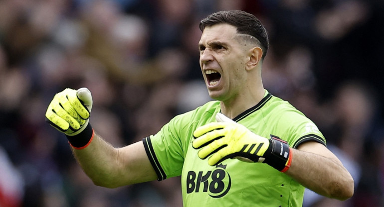 Emiliano "Dibu" Martínez; Aston Villa. Foto: Reuters.