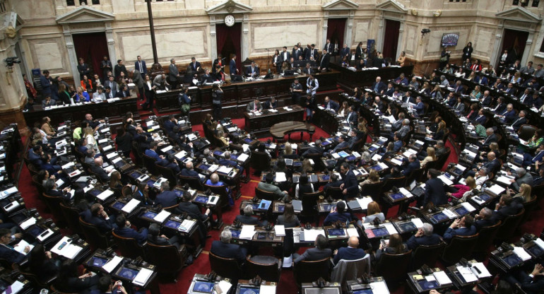 Debate en Diputados por la Ley Bases. Foto: NA