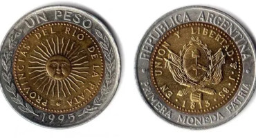 Monedas de un peso.