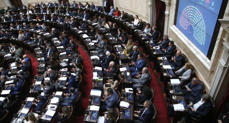 Debate de la Ley Bases en Diputados. Foto: NA