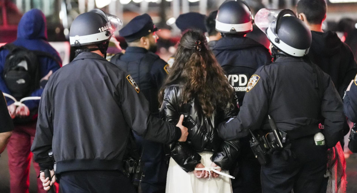 Protestas propalestinas en universidades de Estados Unidos. Foto: EFE.