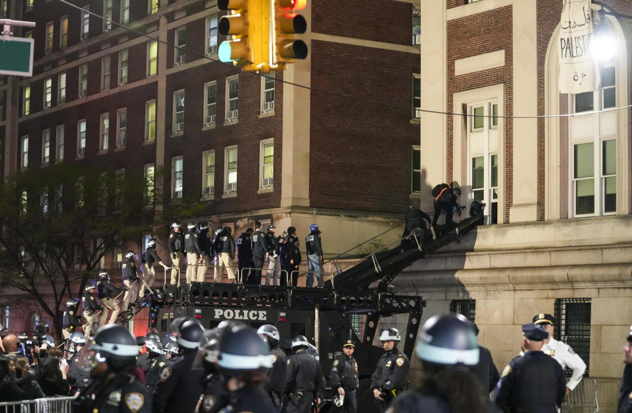 Protestas propalestinas en universidades de Estados Unidos. Foto: EFE.