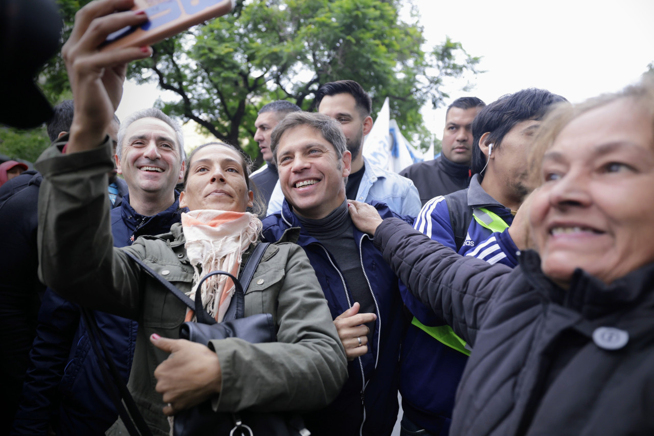 Axel Kicillof en el acto por el Día del Trabajador y la Trabajadora. Foto: Prensa.