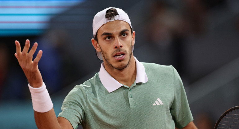 Francisco Cerúndolo en el Masters 1000 de Madrid. Foto: REUTERS.