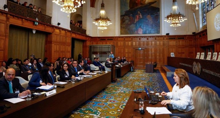 Audiencia pública en la Corte Internacional de Justicia. Foto: Reuters