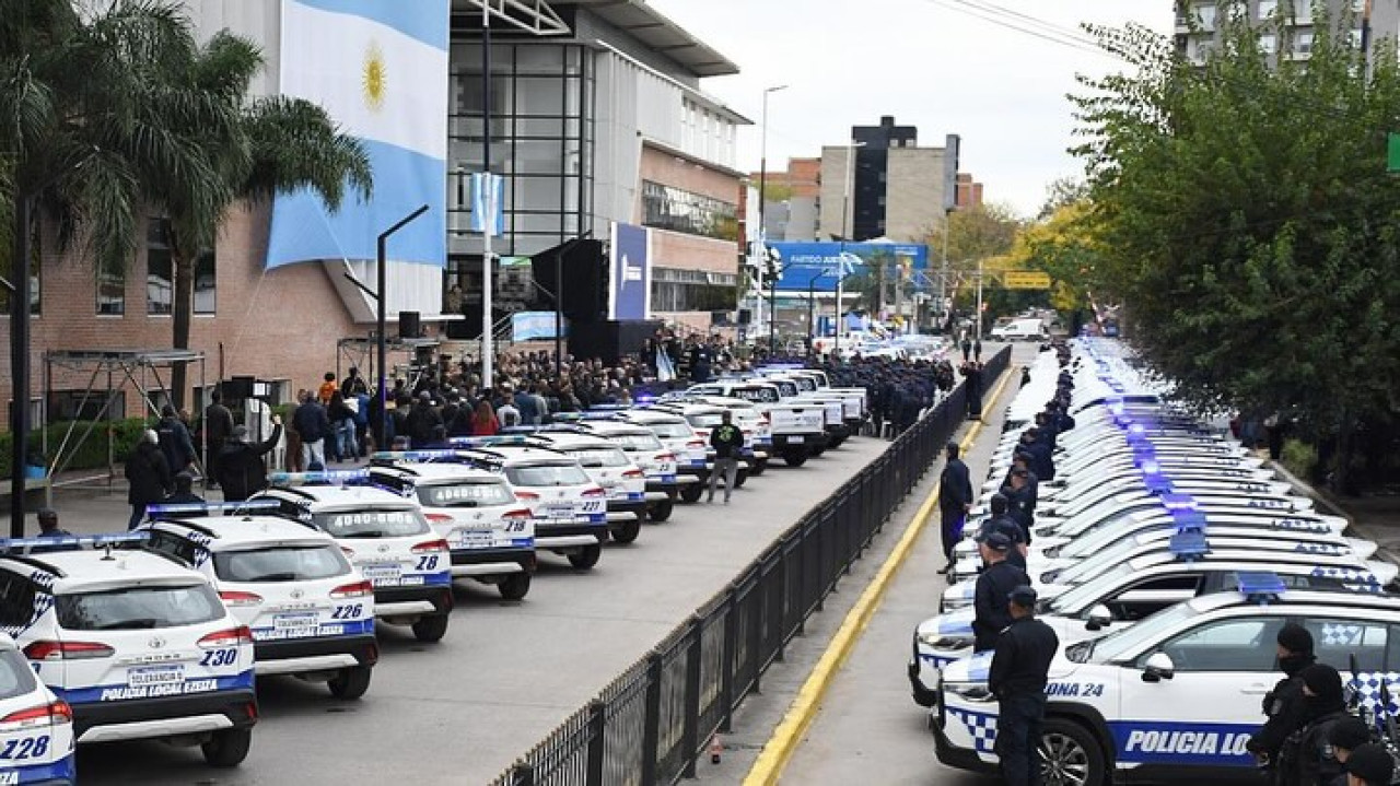 Gastón Granados encabezó el lanzamiento del Plan de Tolerancia Cero al Delito en Ezeiza.