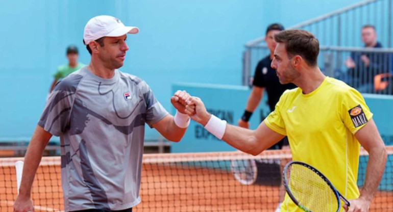 Horacio Zeballos y Marcel Granollers en el Masters 1000 de Madrid.