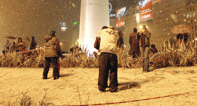 Nieve; Nevada; Buenos Aires. Foto: NA.