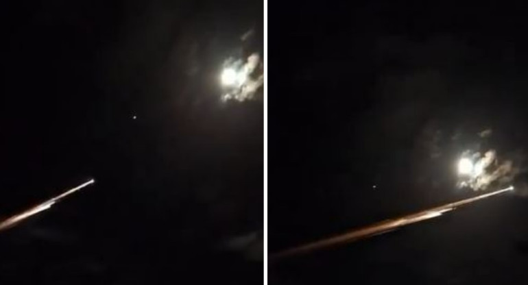 Objetos brillantes en el cielo de Argentina. Foto: captura de video.