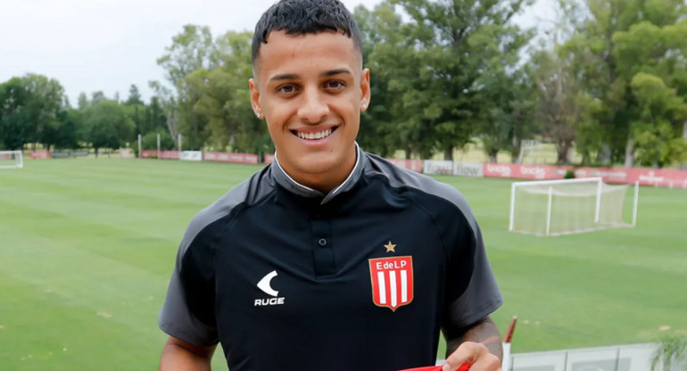 Tiago Palacios; Estudiantes de La Plata. Foto: NA.