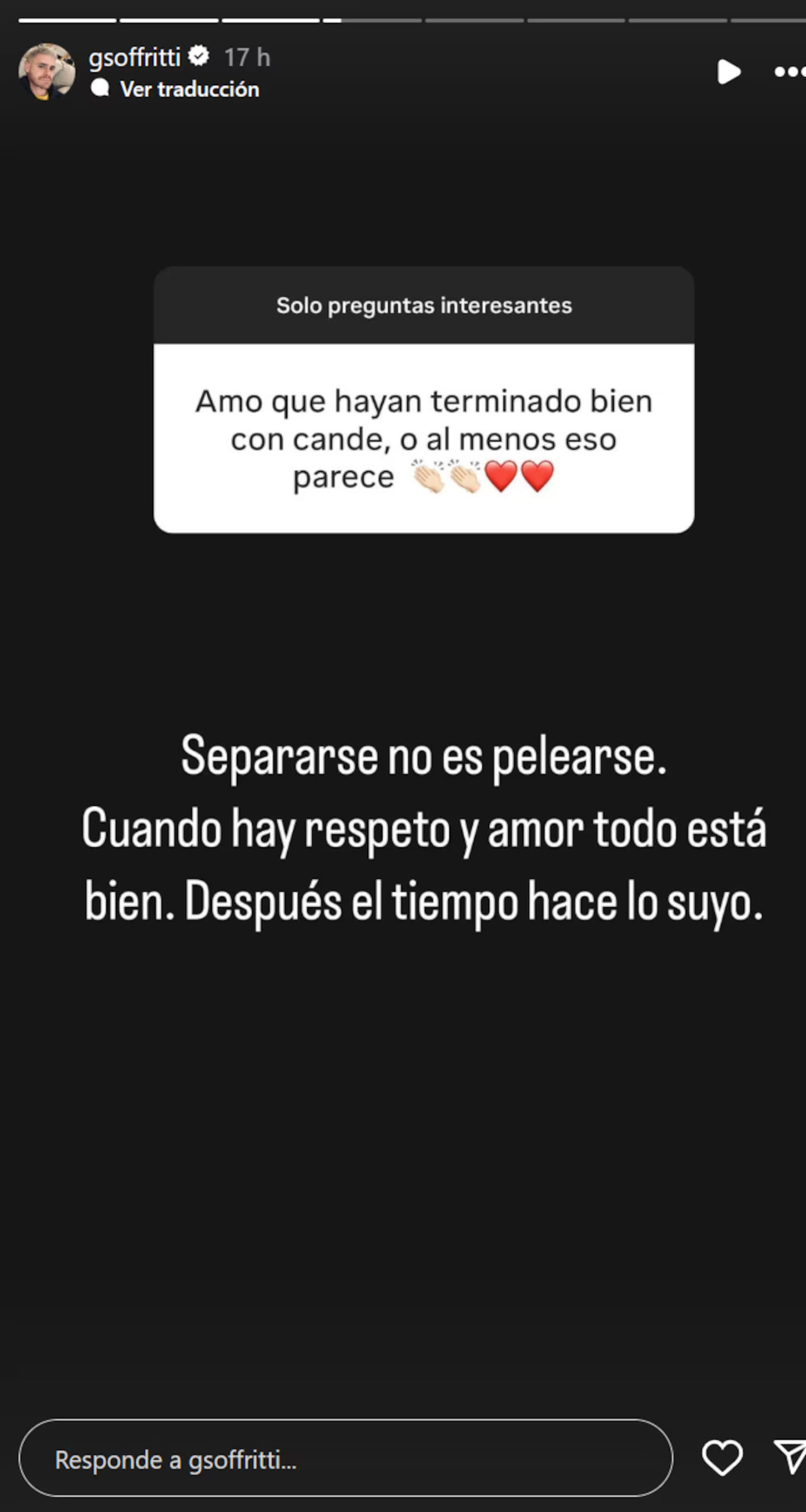 Gastón Soffritti habló de su separación. Foto: Instagram.