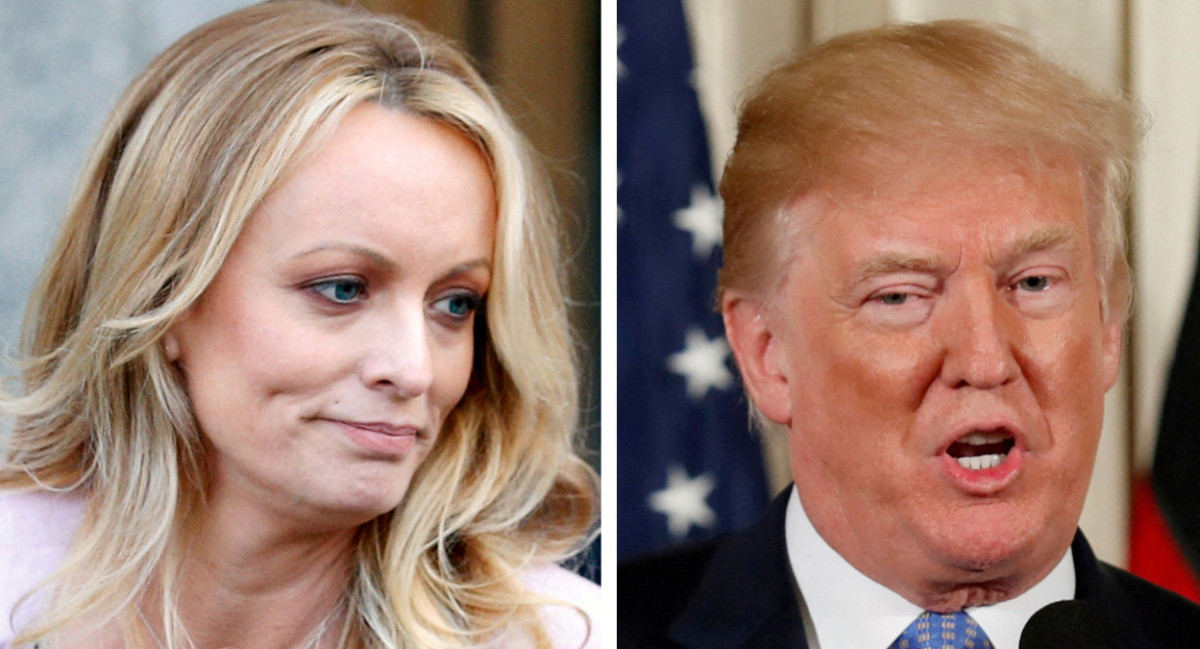 Stormy Daniels y Donald Trump. Foto: Reuters