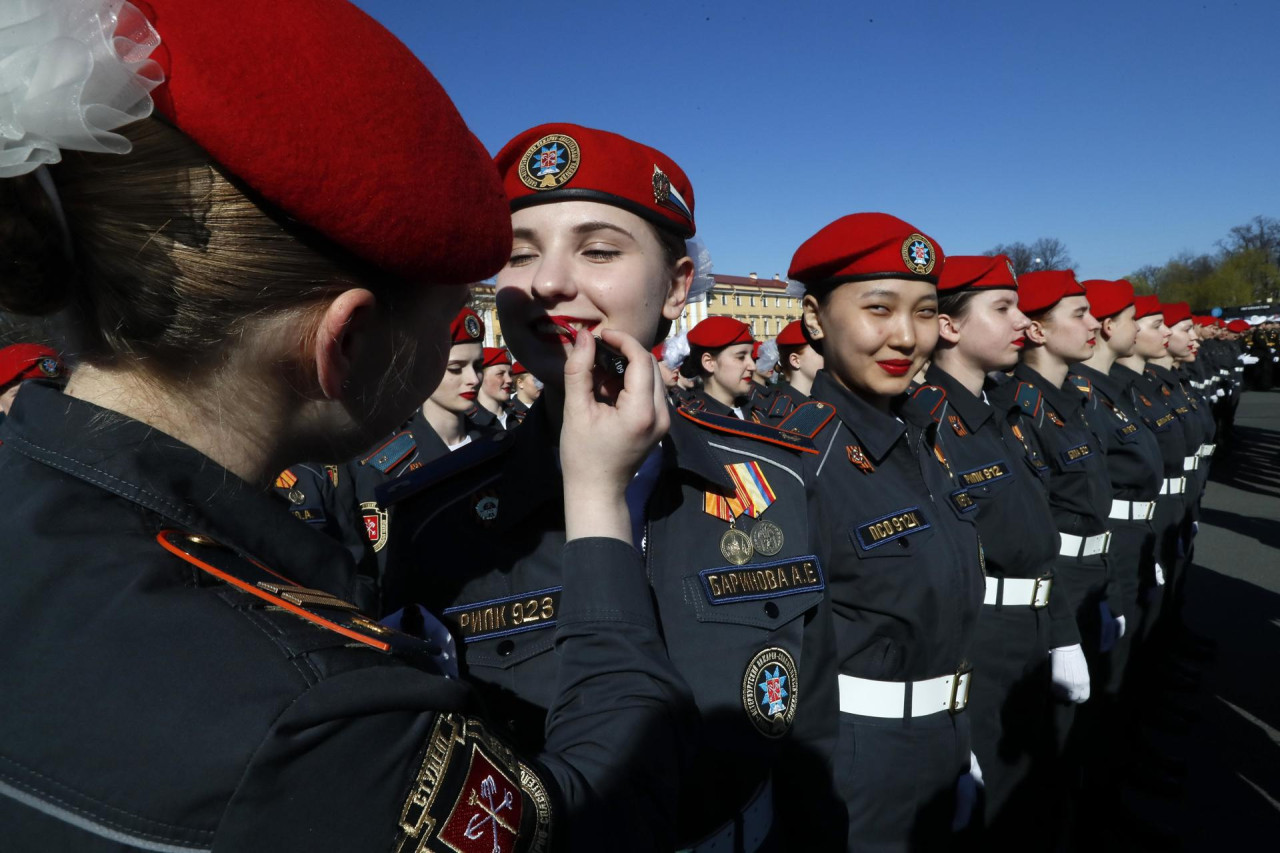 Desfile militar en Rusia por el Día de la Victoria. Foto: EFE.