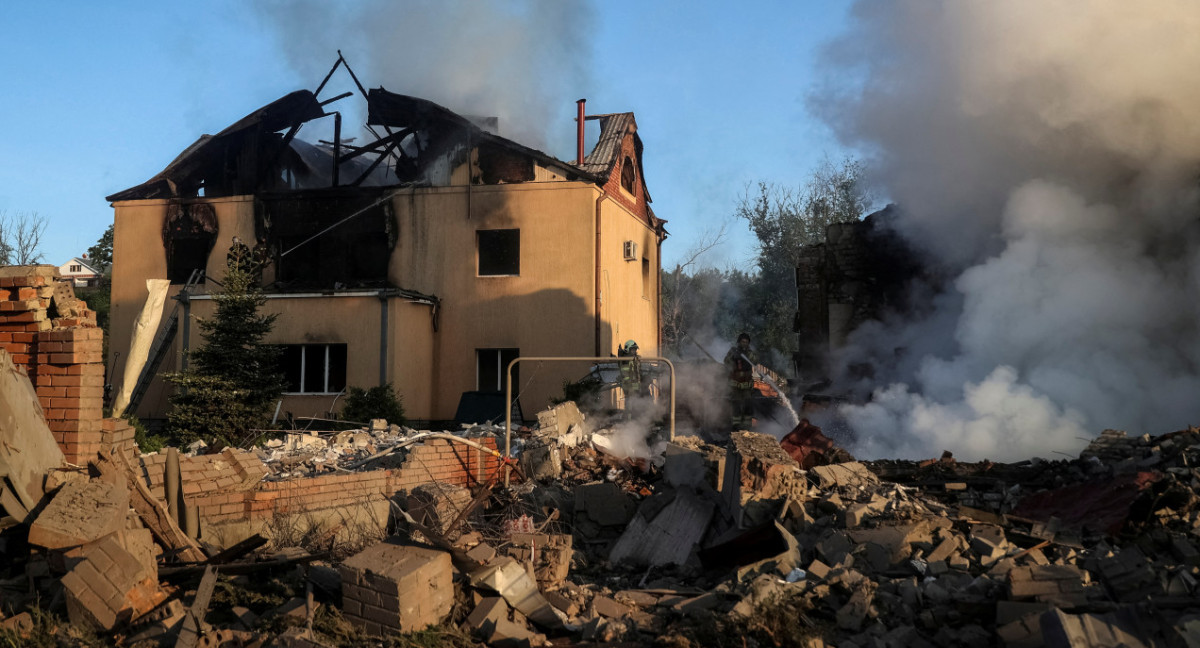 Ataques rusos sobre la región de Járkov, Ucrania. Foto: Reuters.