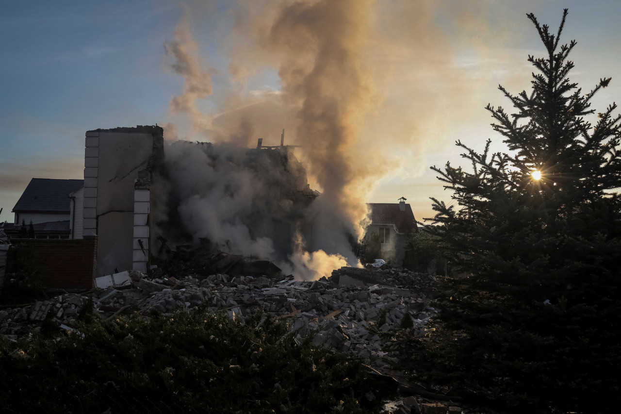 Ataques rusos sobre la región de Járkov, Ucrania. Foto: Reuters.