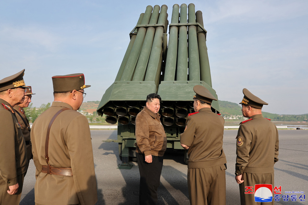 Kim Jong-un en prueba de proyectiles en Corea del Norte. Foto: Reuters.