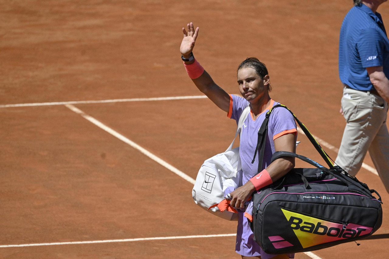 Rafael Nadal en el Masters 1000 de Roma. Foto: EFE.