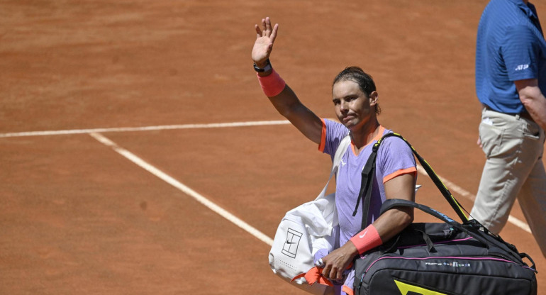 Rafael Nadal en el Masters 1000 de Roma. Foto: EFE.