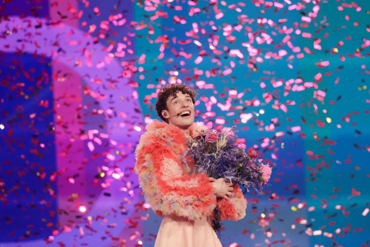 Nemo Mettler, el ganador de Eurovisión 2024. Foto: Reuters.