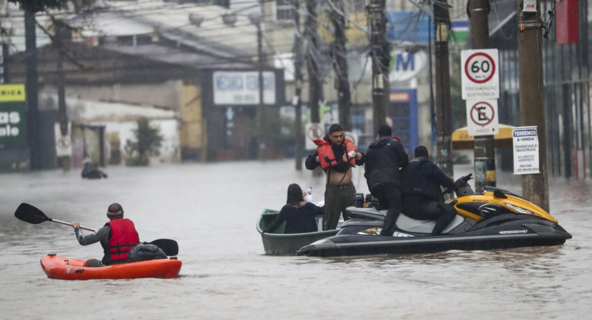 Inundaciones en Brasil. Foto: EFE.