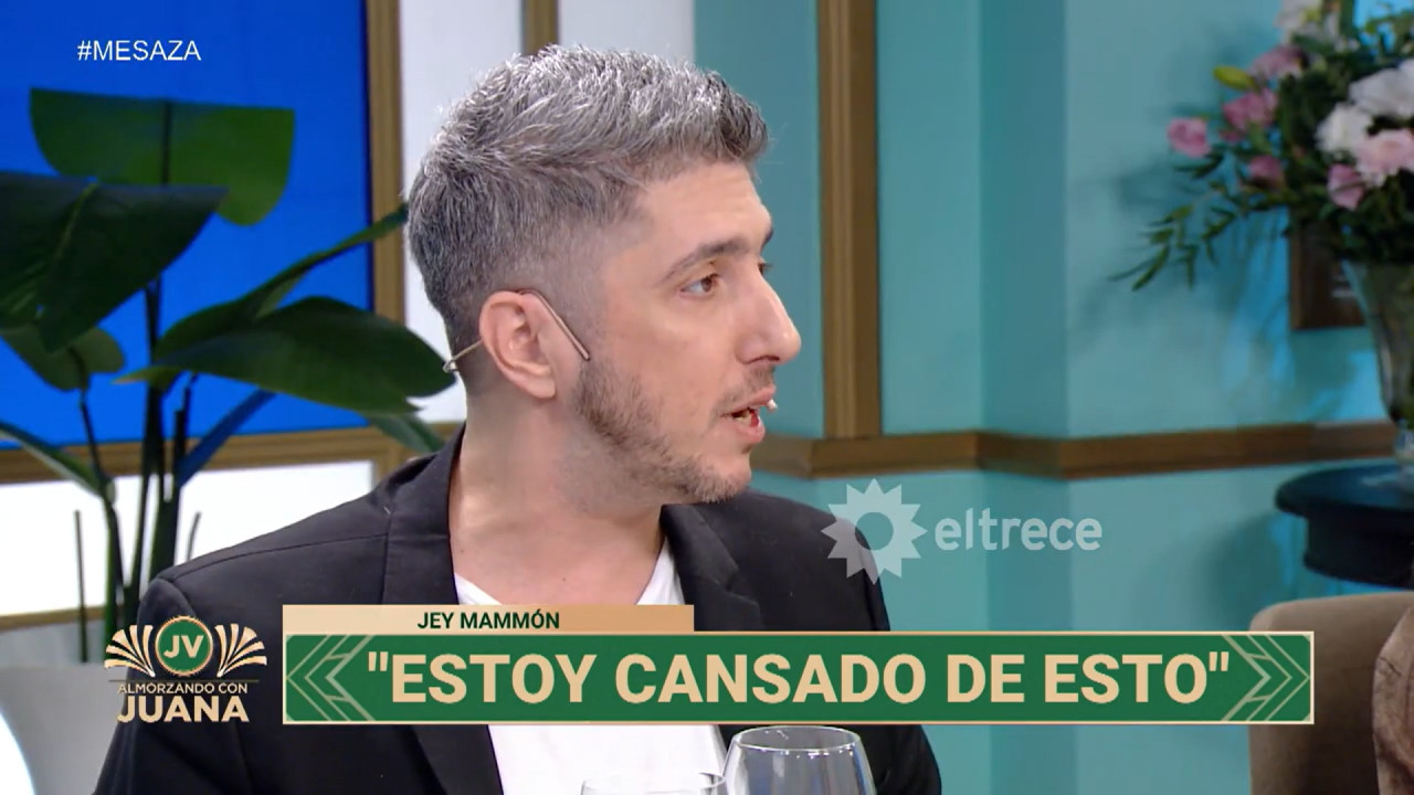 El descargo de Jey Mammon en el programa de Juana Viale. Foto: captura eltrece.