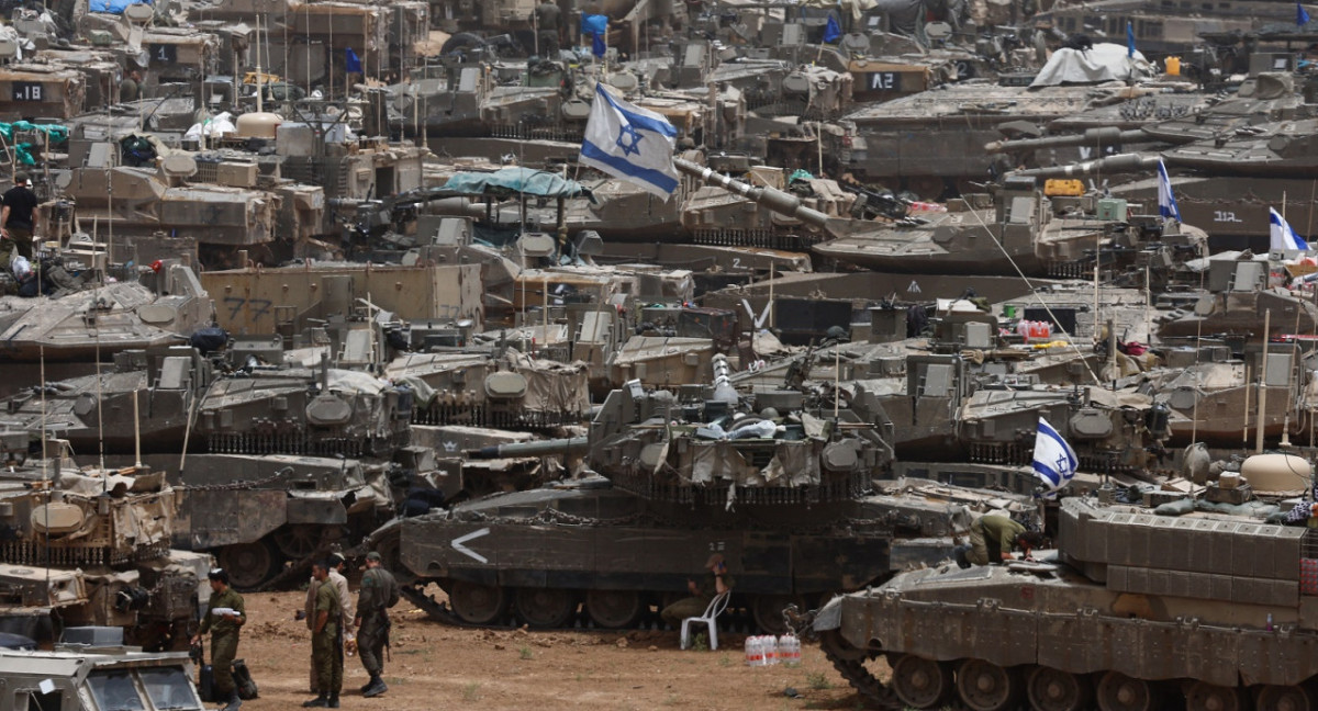 Soldados israelíes en la Franja de Gaza; guerra Israel-Hamás: Foto: Reuters